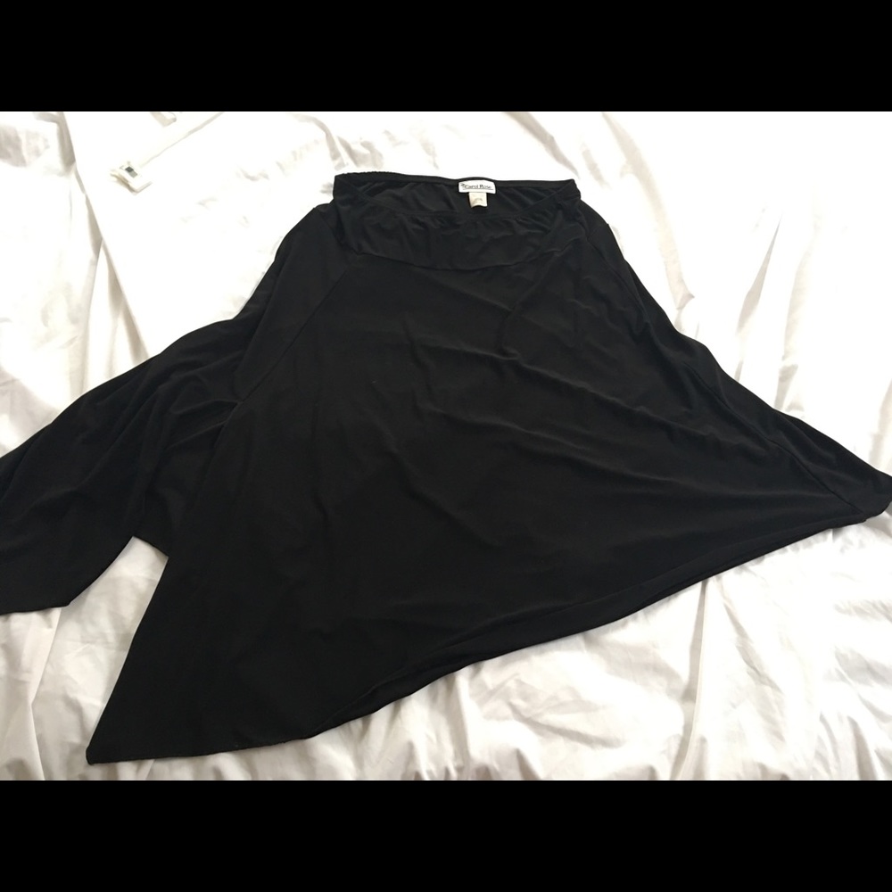 asymmetrical stretchy skirt goes w sequined tops